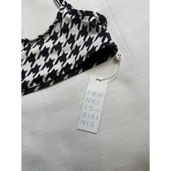 Frankies Bikinis Aleisha In Houndstooth Print Halter Bikini Top Sz XS New - Picture 4 of 6